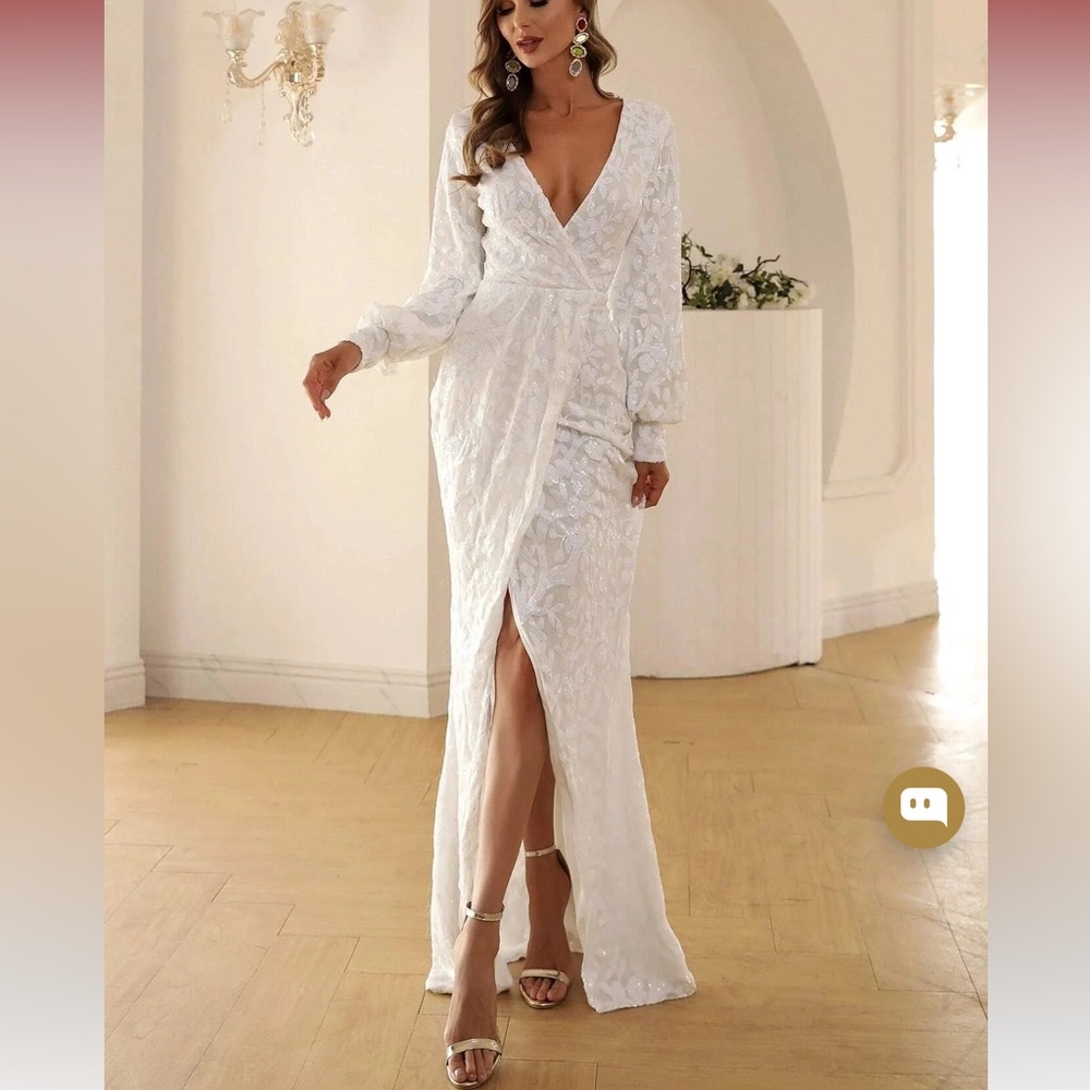 NWT Miss Ord Split Sequin Dress